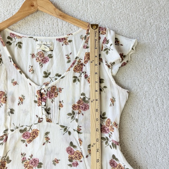 Denim & Supply Ralph Lauren Floral Milkmaid Dress Women's 6 Boho Prairie White - Picture 11 of 14